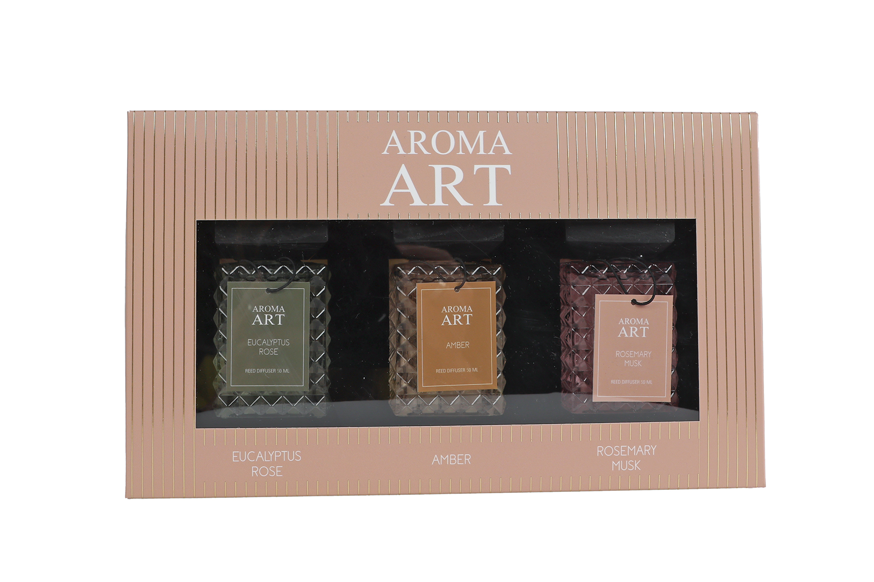 Diffuserset Aroma Art 3x50ml glas 3ass
