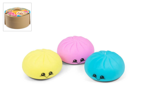 Squishy dumplings foam 3 stuks 5cm in stoommand 10cm