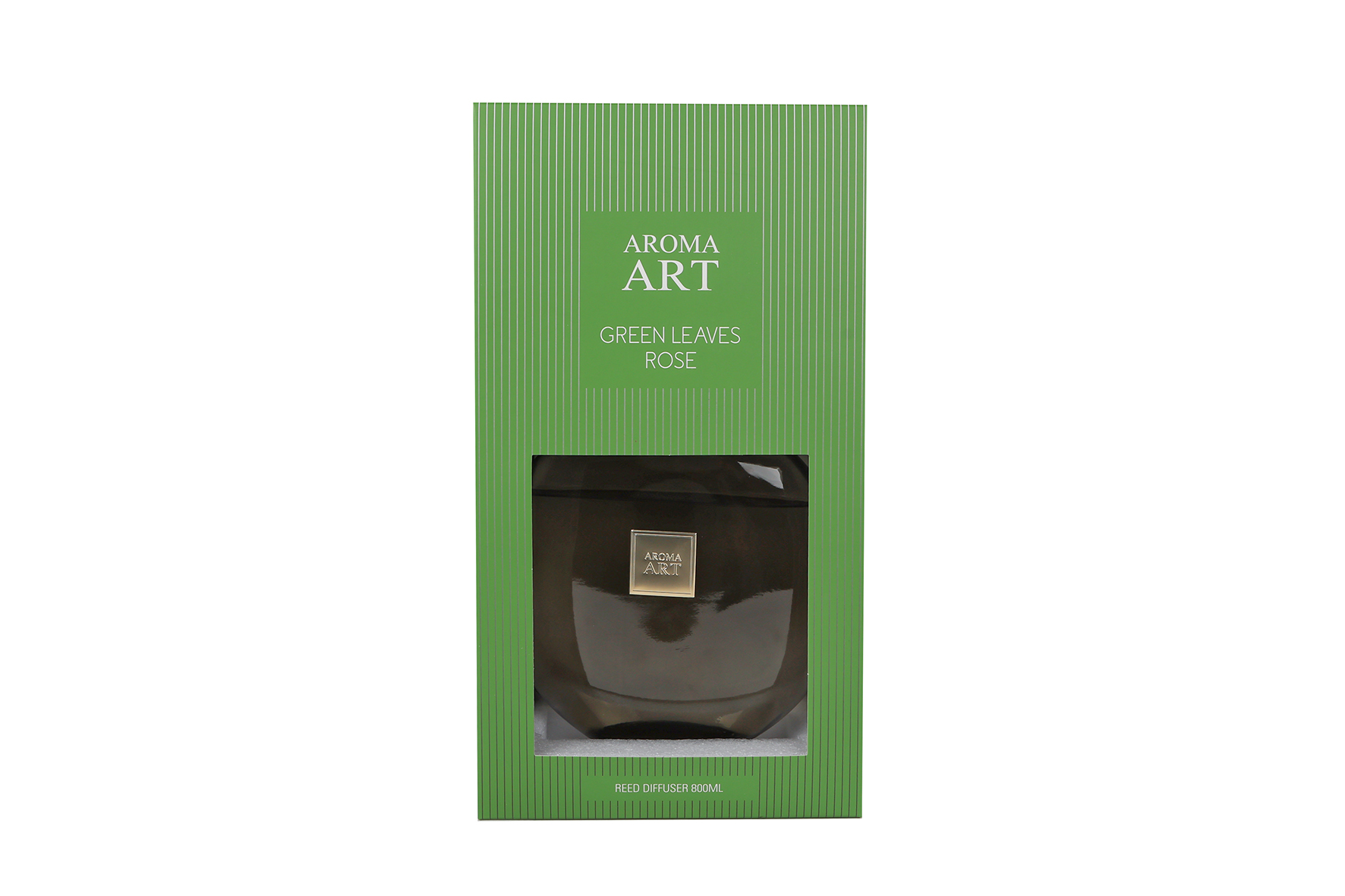 Diffuserset Aroma Art 23x23x39cm 800ml - Green Leaves Rose