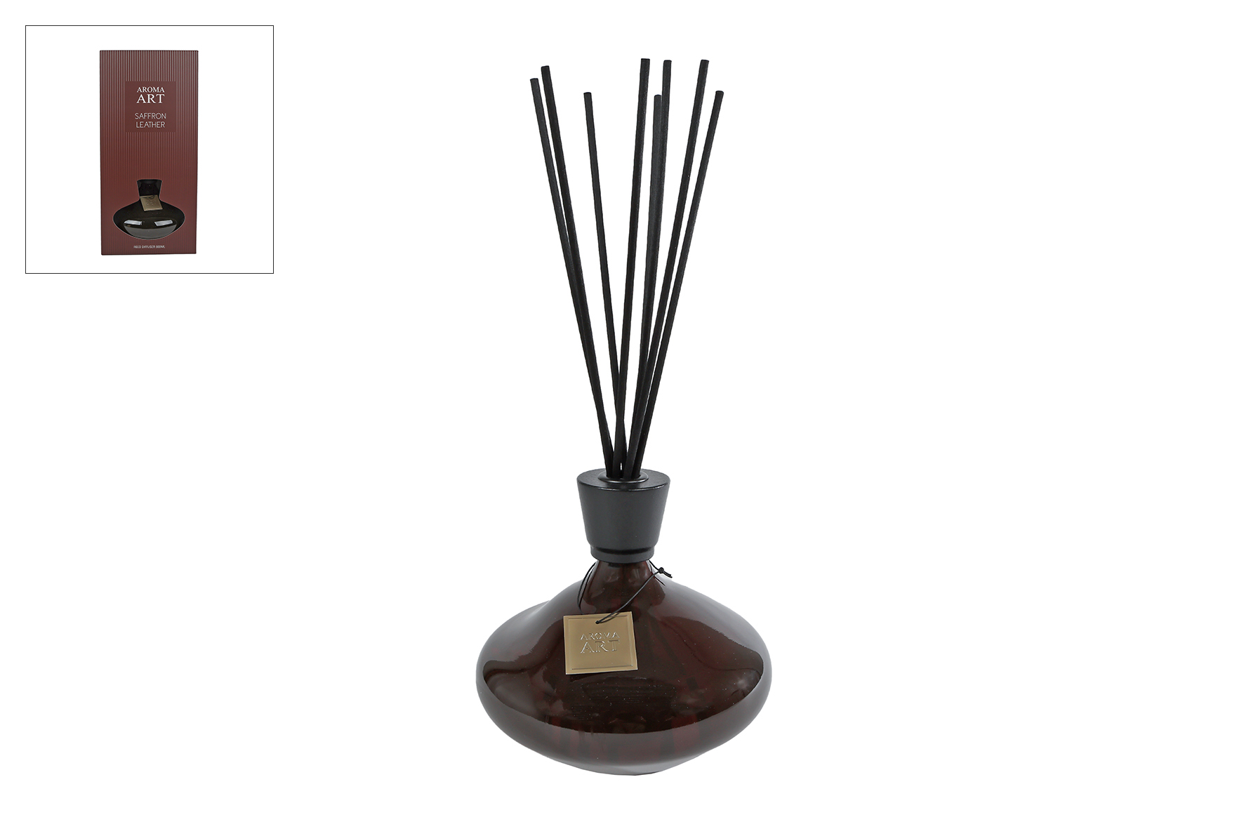 Diffuserset Aroma Art 23x23x39cm 800ml - Saffron Leather