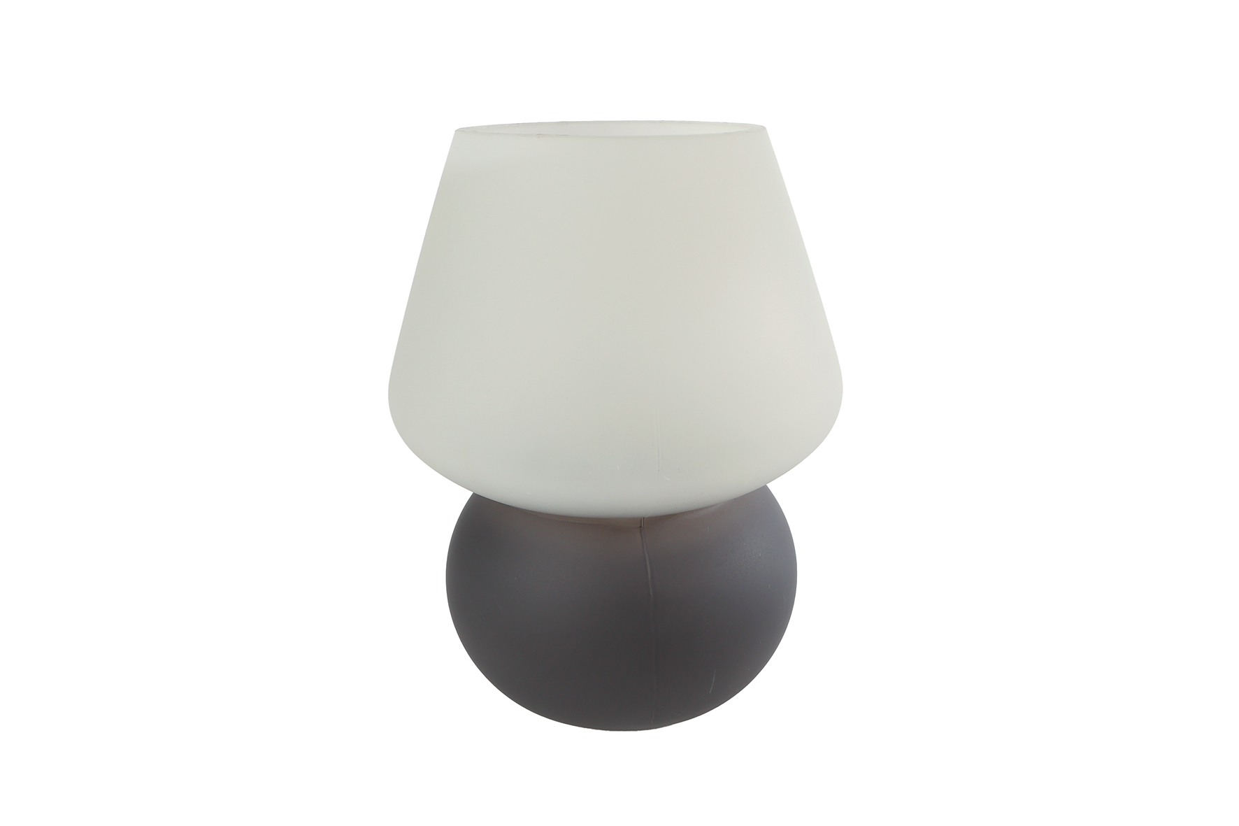 Sfeerverlichting LED Cara beige/bruin glas 14x14x20cm 2ass.