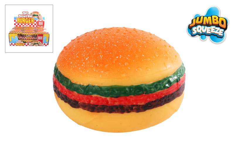 Jumbo Squeeze Hamburger anti-stress 12x12x5,5cm