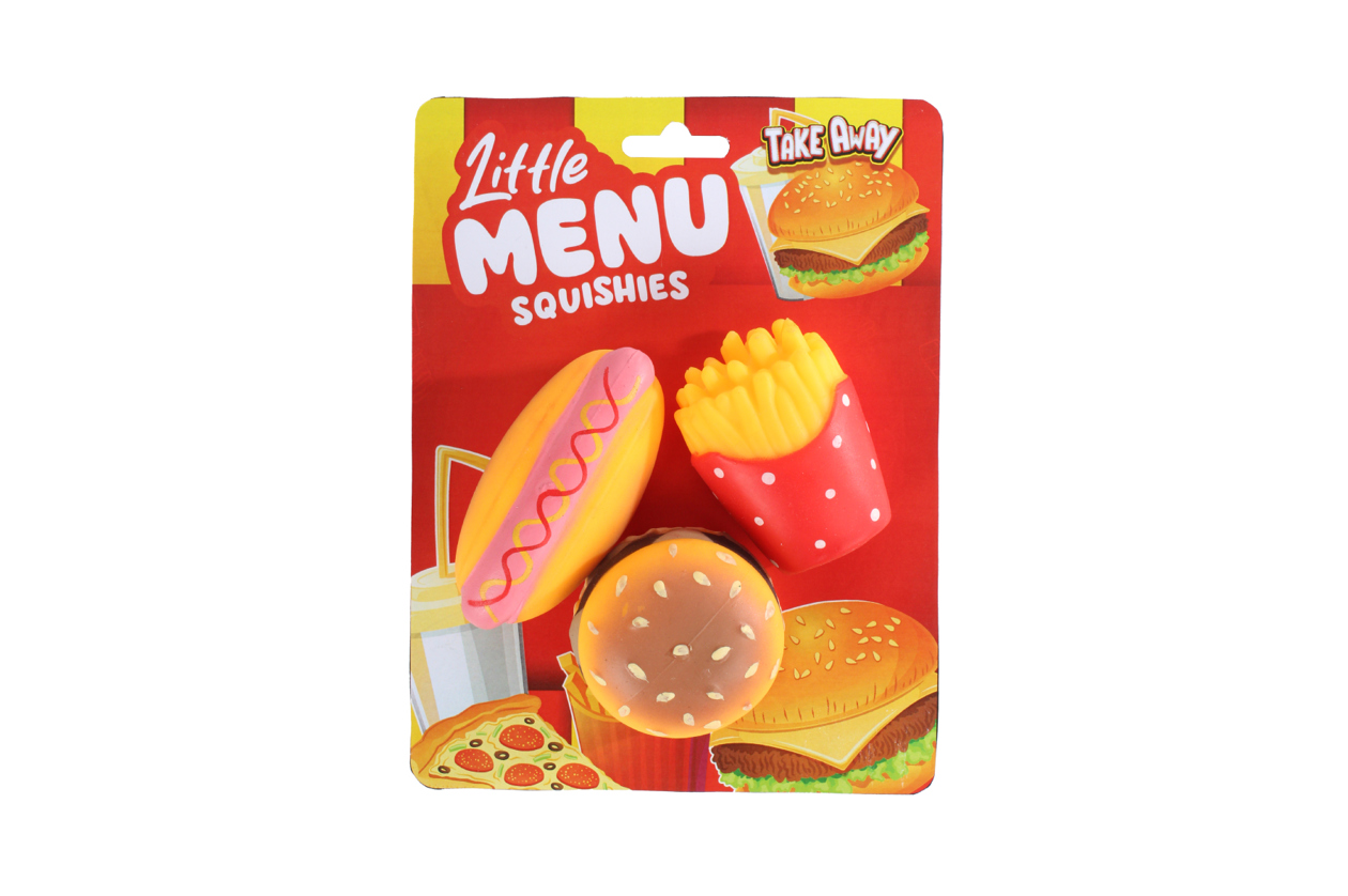 Take Away squishy fast food 3-pack 6cm