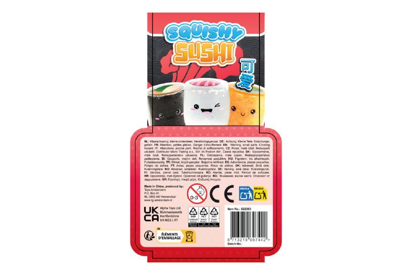 Take Away Kawaii squishy sushi 3-pack 7cm