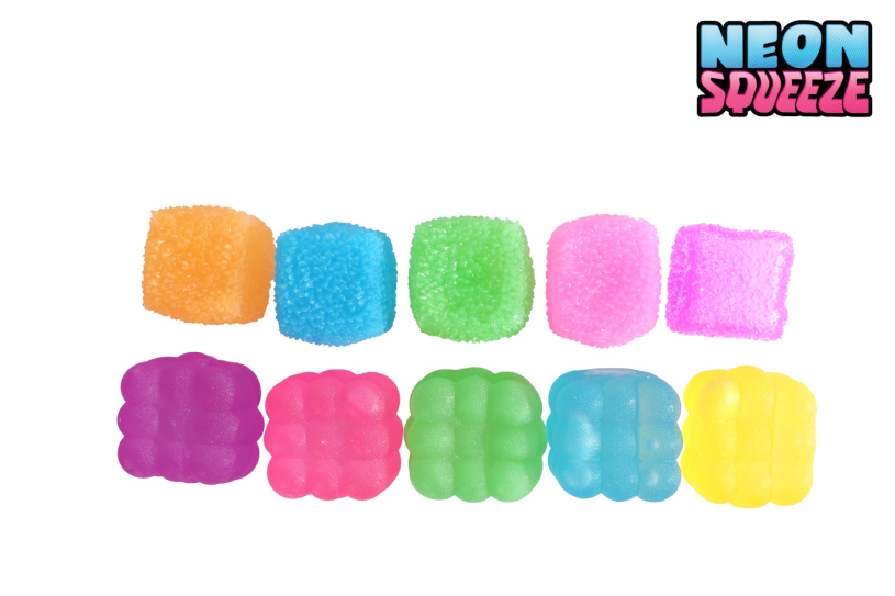 Neon Sugar Squeeze turf cube 5 kleuren 2ass 5cm