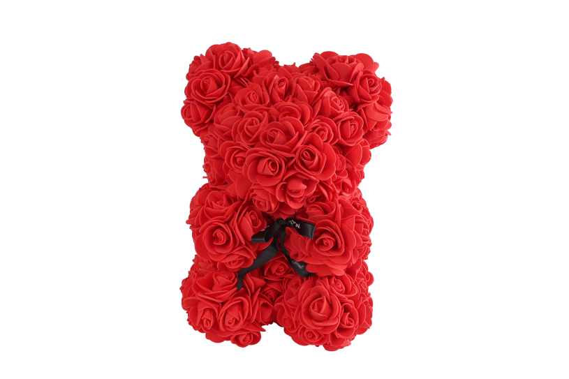 Bloemen beer rood 23cm