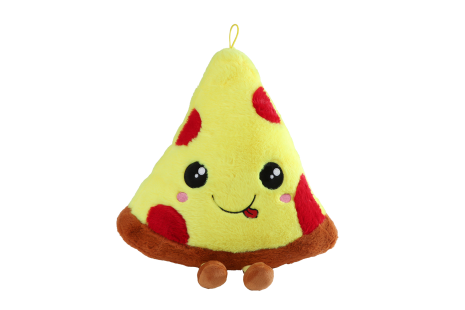 Fluffy Menu hamburger/pizza pluche 30-38cm 2 assorti