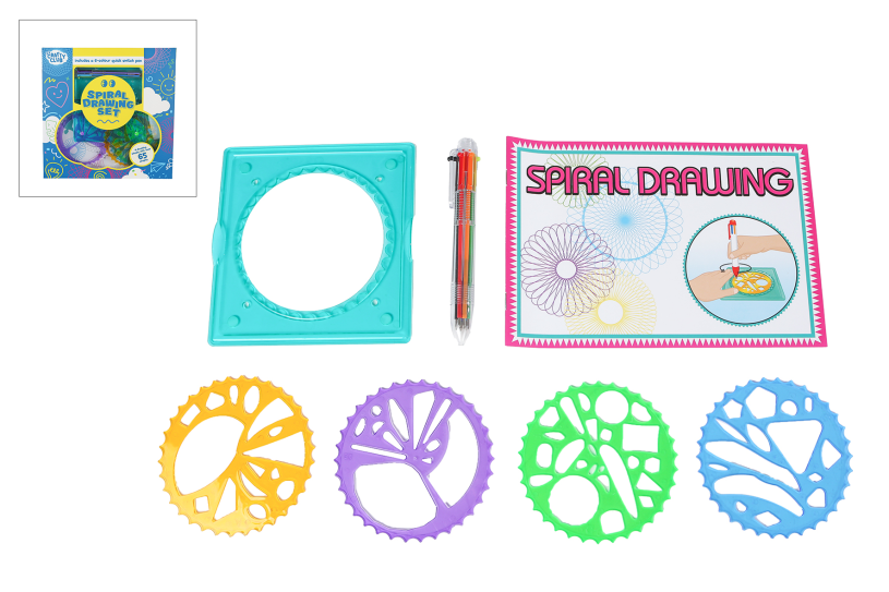 Spiral Art tekenset 5dlg met 6-kleurenpen en tekenboekje