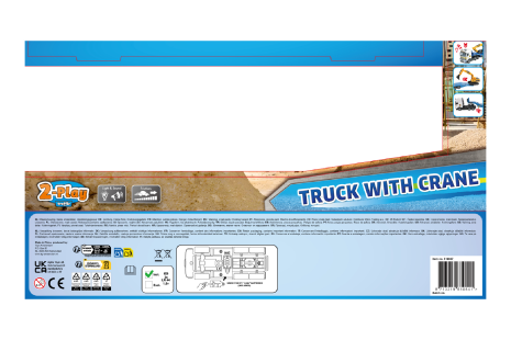 2-Play vrachtwagen met aanhanger en kraan L/G frictie 36cm