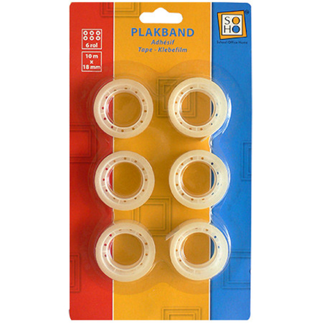 SOHO Tape 18mmx10m 6 rollen