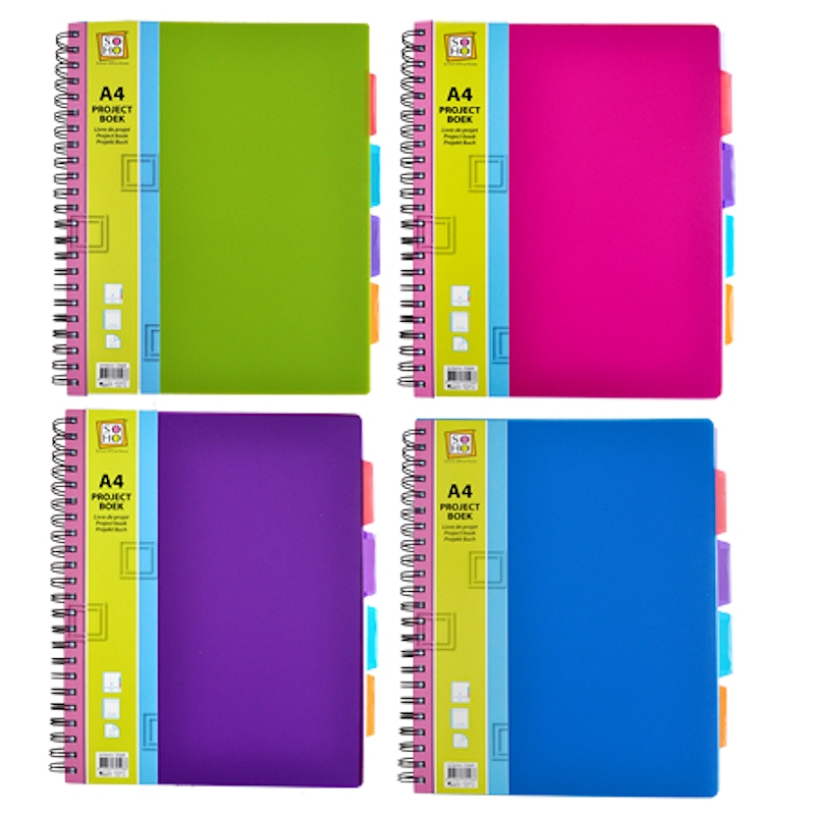 SOHO Projectboek A4 23r 4tabs 200 vel