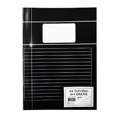 SOHO Schriften A5 lijn zwart 10 stuks