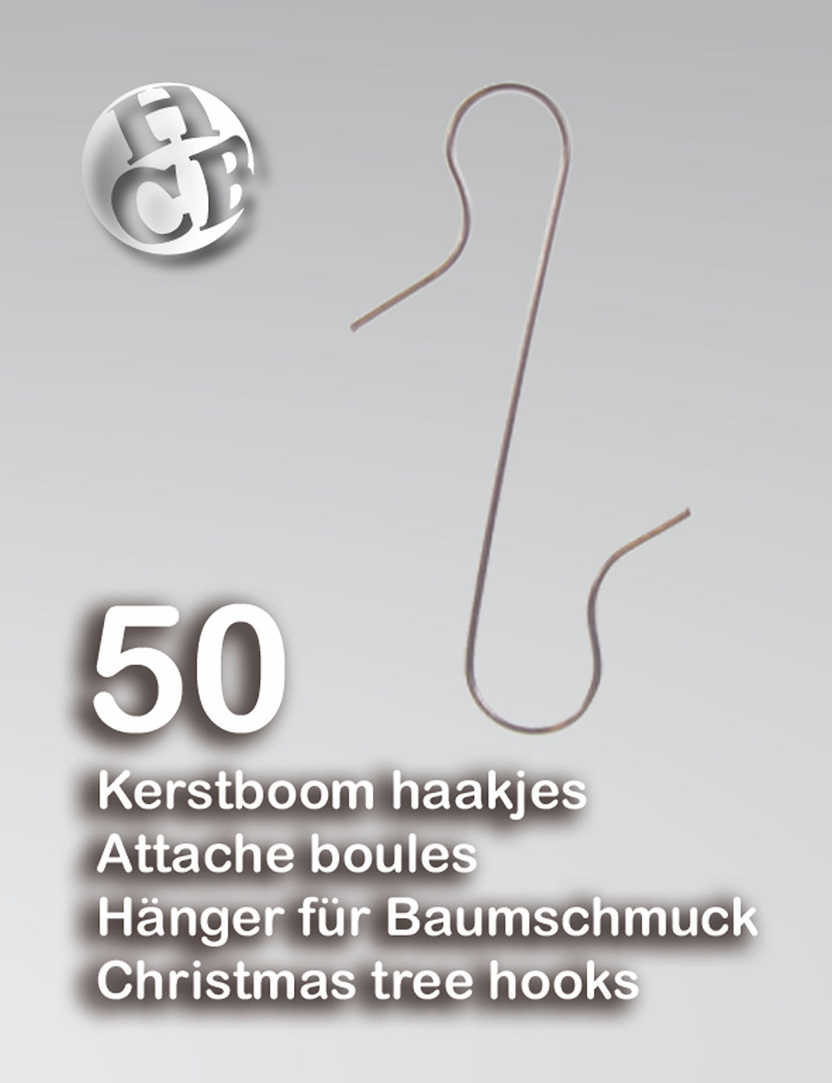 Kerstboomhaakjes s/50 zilver