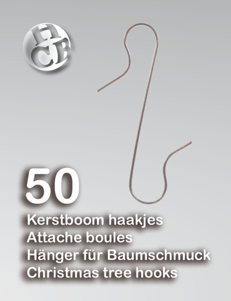 Kerstboomhaakjes s/50 zilver