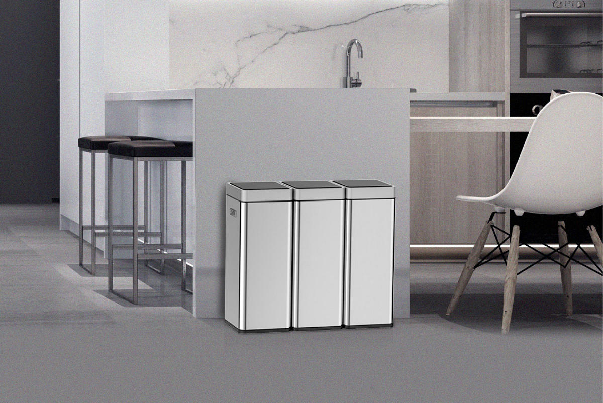 EKO Afvalbak Mirage Slim Sensor Bin 30 Liter Mat RVS