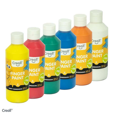 Creall vingerverf Happy Ingredients fles- 6x250ml assorti
