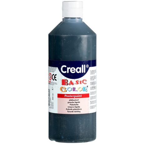 Creall plakkaatverf Basic Color 500ml - Zwart