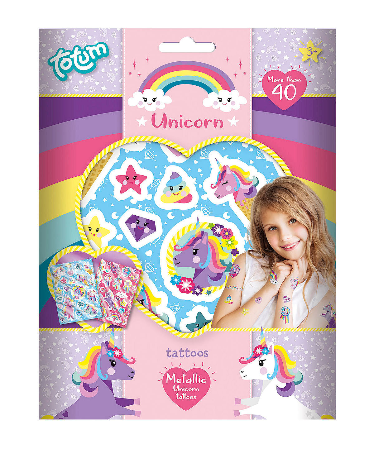 Totum Unicorn Metallic Tattoos