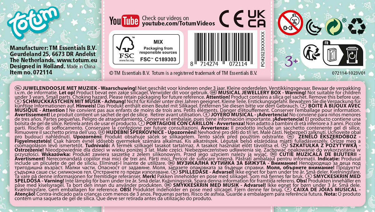 Totum Unicorn Muziek En Juwelendoosje