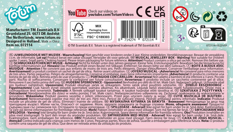 Totum Unicorn Muziek En Juwelendoosje