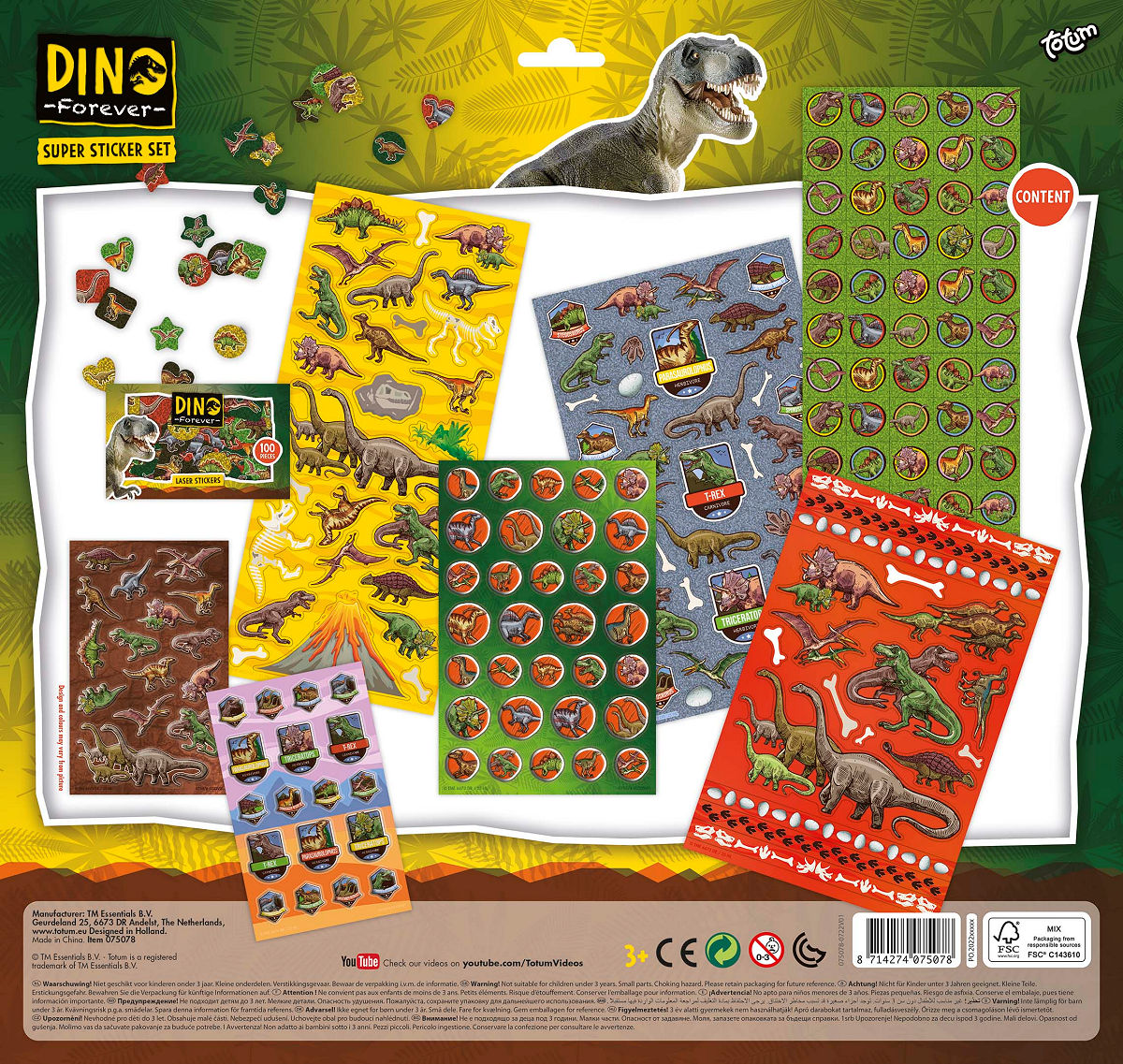 Totum Dino Super Sticker Set