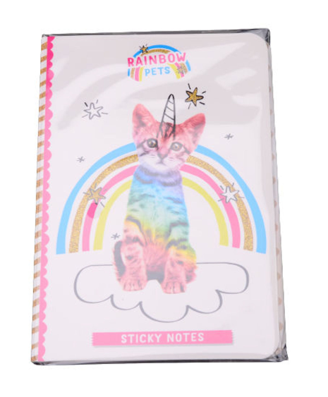 Totum Rainbow Pets stickey notes 3 assorti