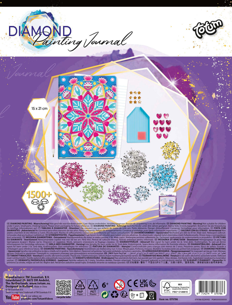 Totum Diamond Paint Notebook Mandala Large