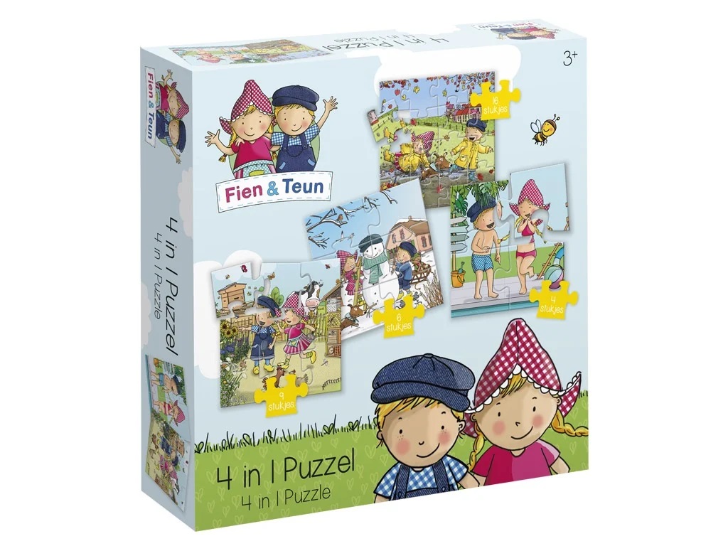 Fien en Teun - 4 in 1 puzzel