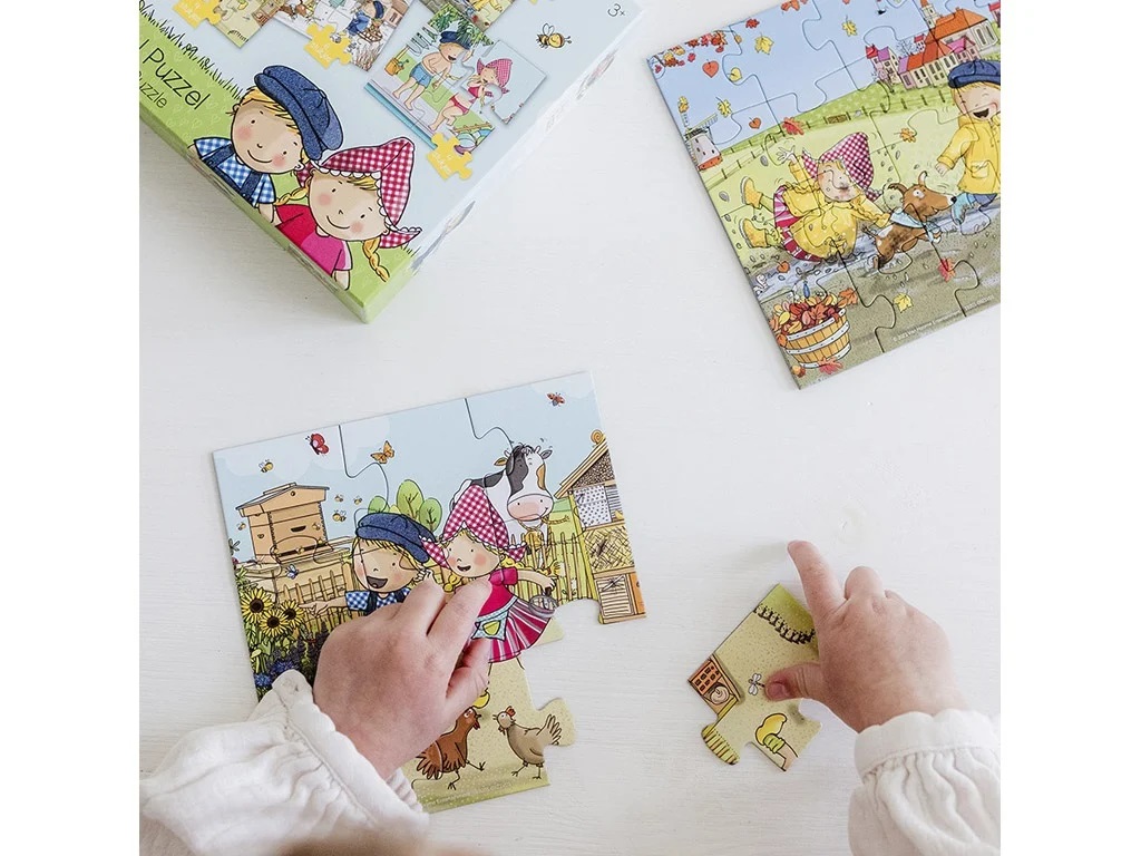 Fien en Teun - 4 in 1 puzzel