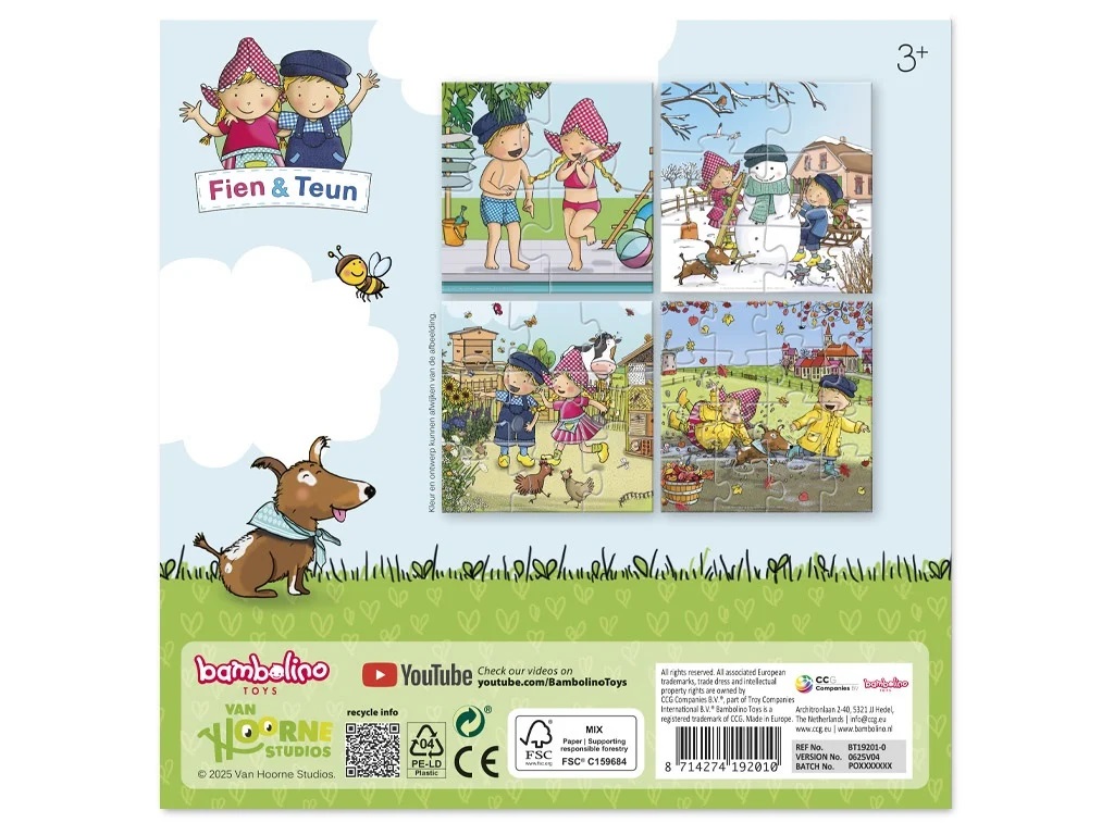 Fien en Teun - 4 in 1 puzzel