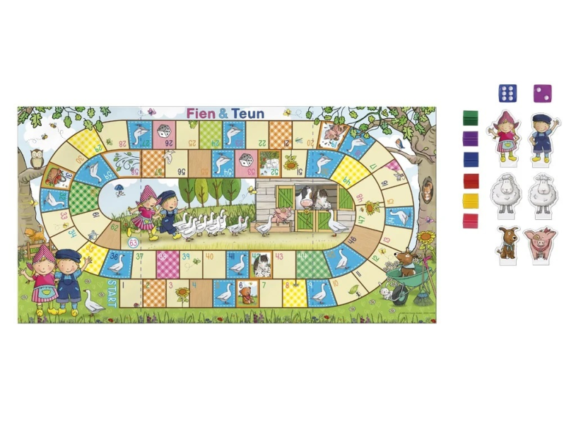 Fien en Teun - spel ganzenbord