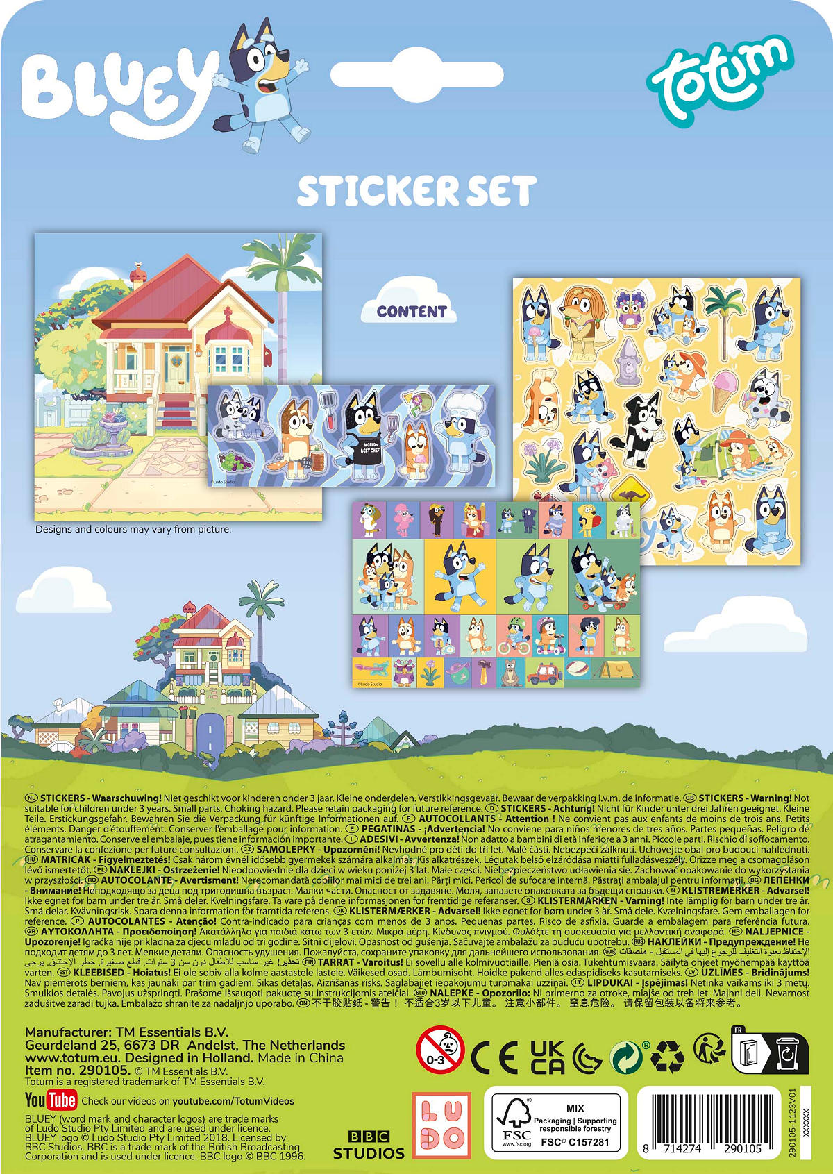 Totum Bluey Sticker Set