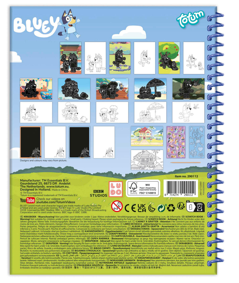 Totum Bluey Scratchbook