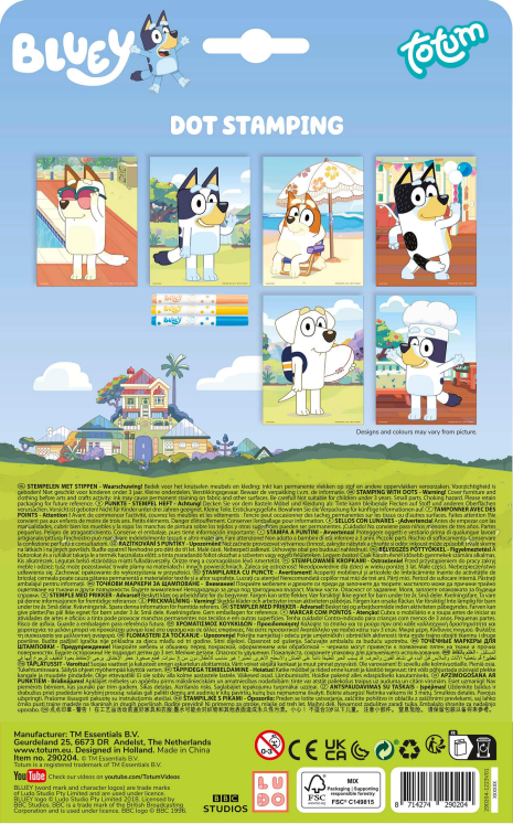 Totum Bluey Dot Stamping