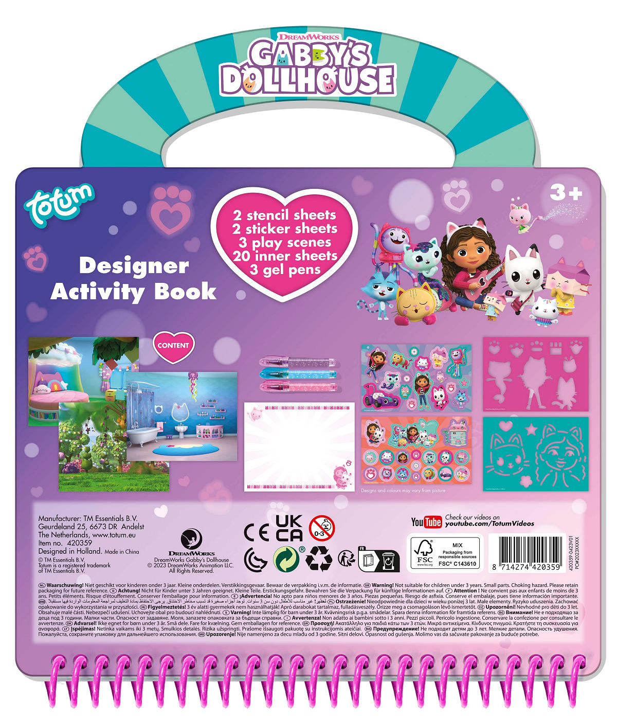 Totum Gabby's Dollhouse Designer Activity Book