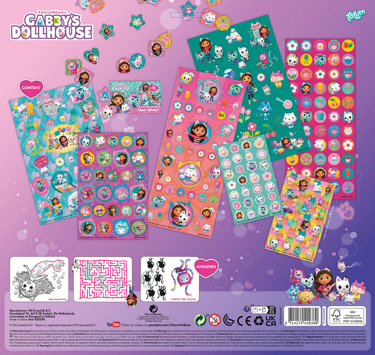 Totum Gabby's Dollhouse Super Sticker Set