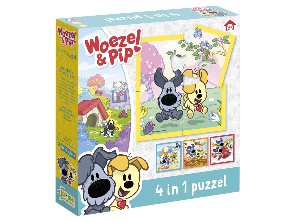 Bambolino Woezel en Pip - Puzzel 4 in 1