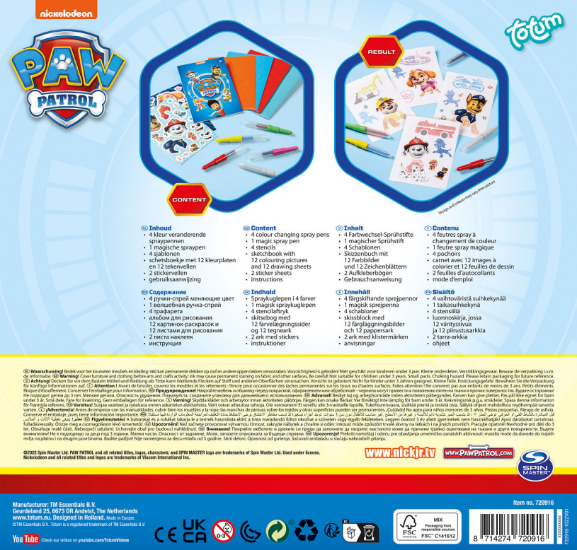 Totum Paw Patrol Magic Spray Pens