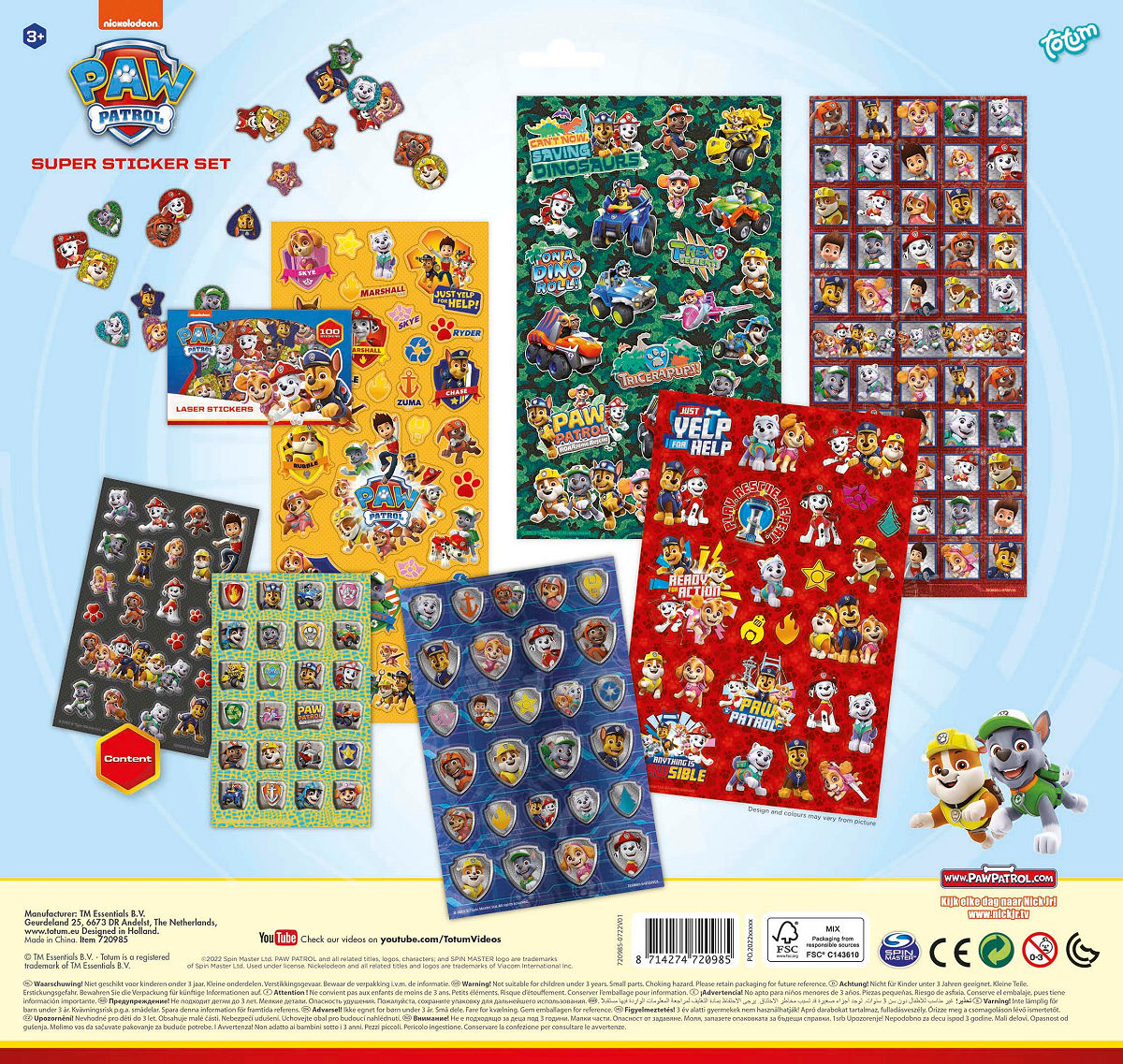 Totum Paw Patrol Super Sticker Set