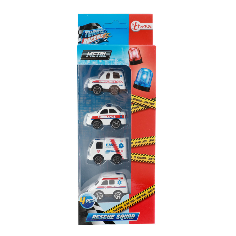 TURBO RACERS Set mini voertuigen 112 -4st 3ass