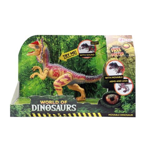 WORLD OF DINOSAURS Beweegbare dino mt geluid 3ass