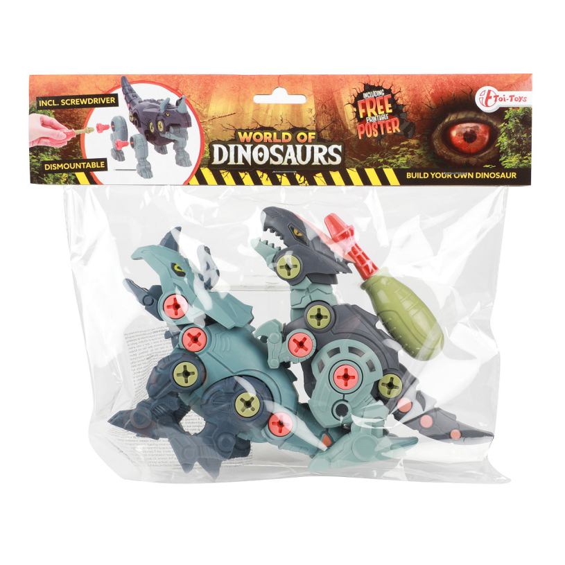 WORLD OF DINOSAURS 2x Dino -Demonteerbaar- 2ass