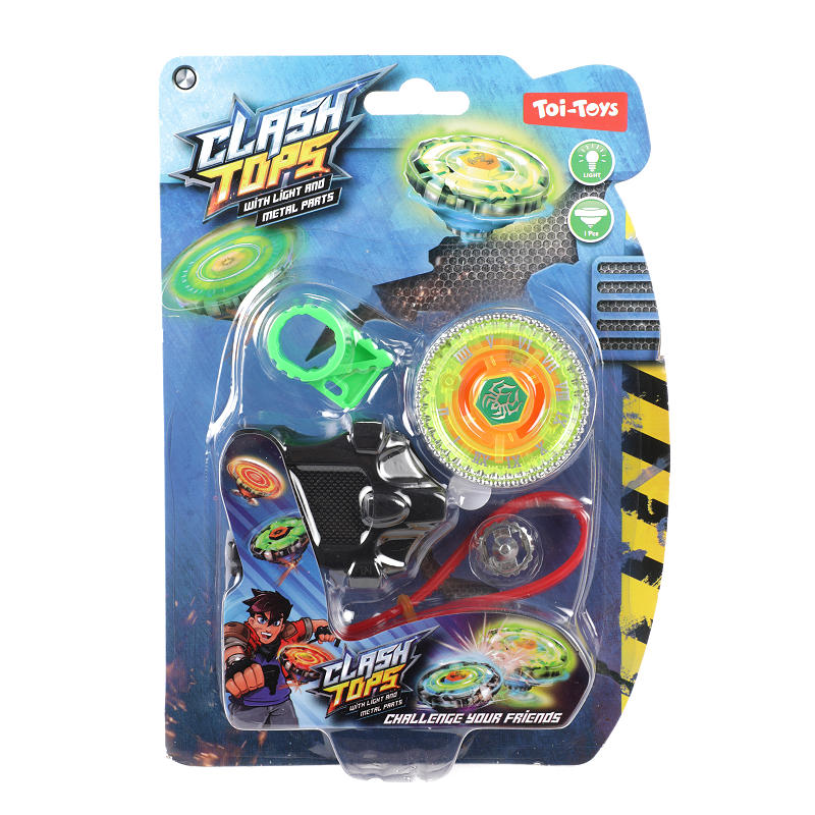 Metalen tol Gyro Battle met licht enafschieter assorti