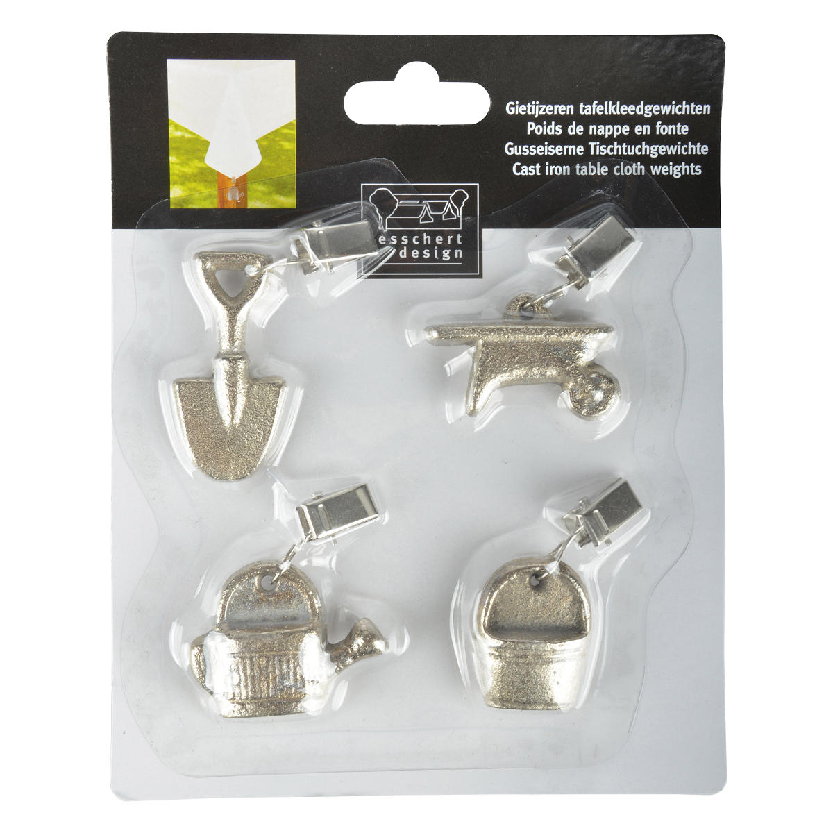 Esschert Design Tafelkleedgewichten gietijzer 4 stuks assort