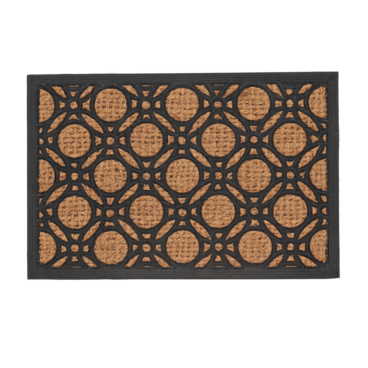 Esschert Design Deurmat Kokos en Rubber Cirkels 40x60cm