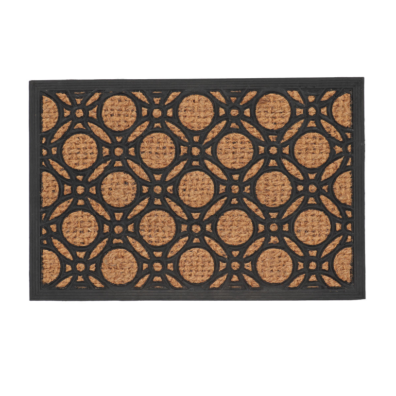 Esschert Design Deurmat Kokos en Rubber Cirkels 40x60cm