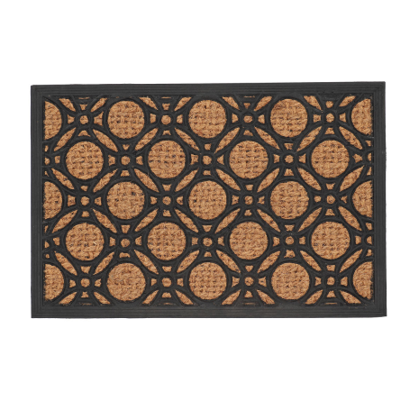 Esschert Design Deurmat Kokos en Rubber Cirkels 40x60cm