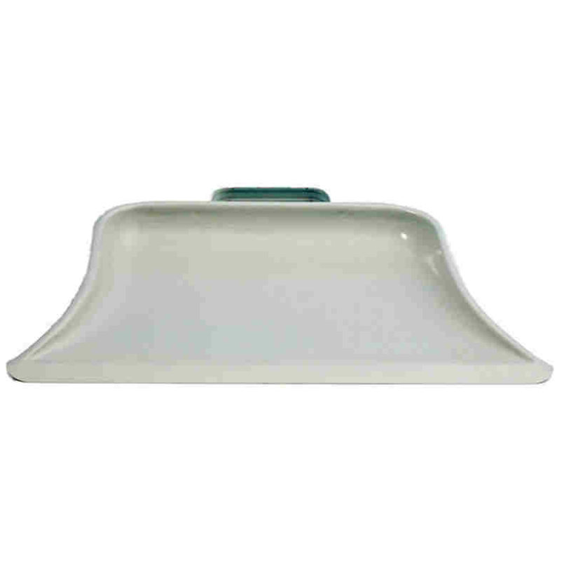 Stofblik metaal met beugelgreep 22,5x32 cm grijs