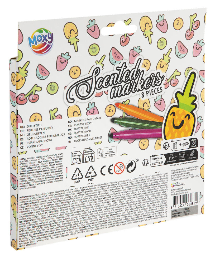 Moxy Geurende viltstiften 8 stuks