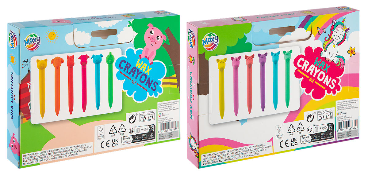 Moxy Waskrijtjes assorti 6 stuks